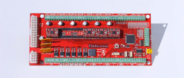 Elefu Ra custom control board for 3D printing.