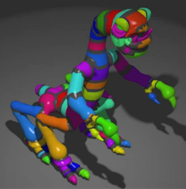 Animated model analyzed for joints.