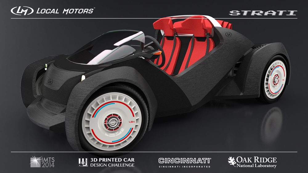 The stylish Strati is the winner of Local Motors design contest. Courtesy of Local Motors.