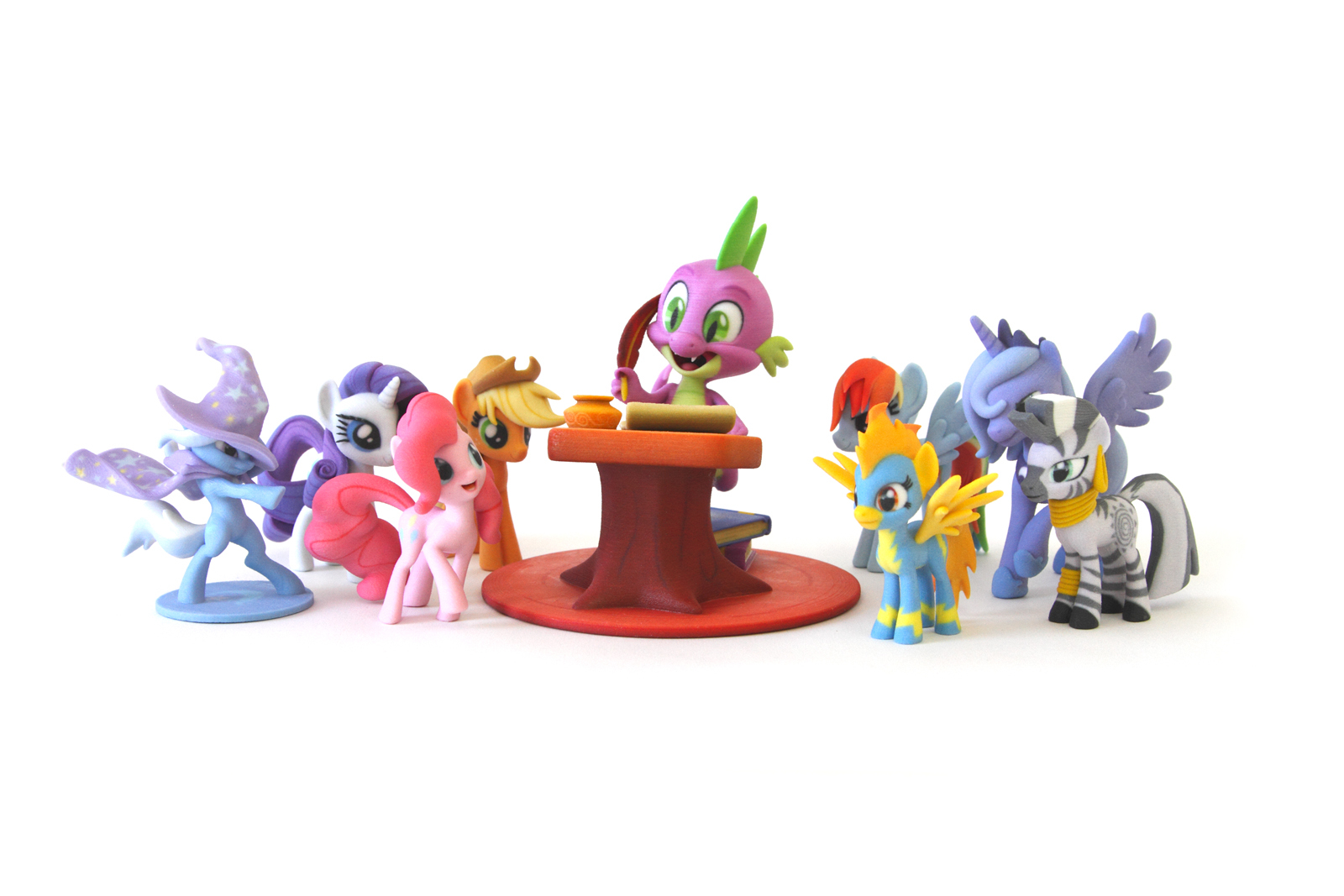 The first batch of print-on-demand My Little Pony models. Courtesy of Hasbro.