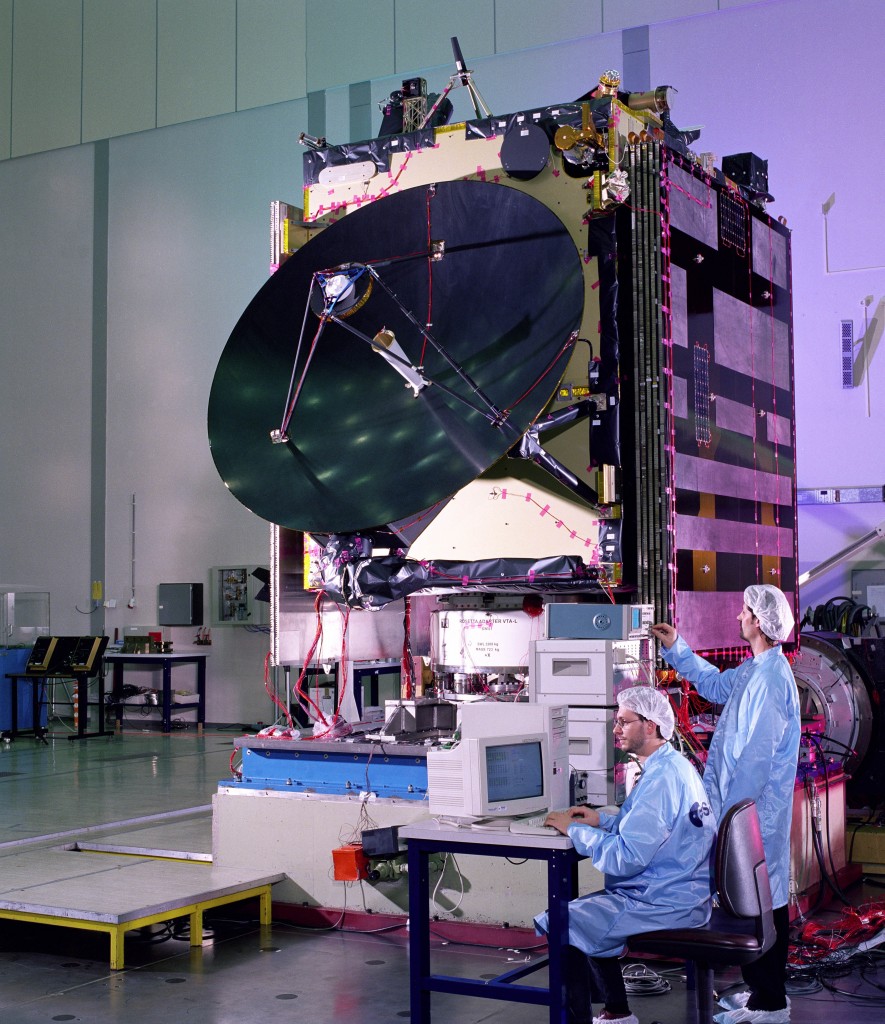 The Rosetta spacecraft being readied for its historic flight. Courtesy of the ESA.