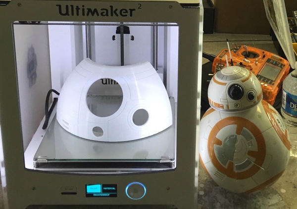 Hobbyists bring BB-8 off the big screen with 3D printing. Courtesy of BB-8 Builders Club.