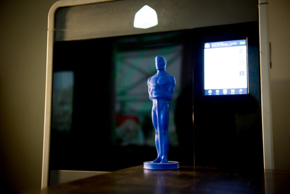 This wax model represents the new 3D printed face of the Oscars. Courtesy of Polich Tallix.