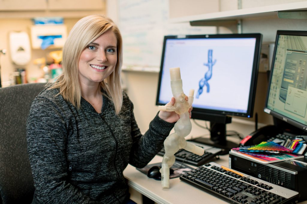 Amy Alexander of the Mayo Clinic’s Department of Radiology’s Anatomic Modeling Lab will discuss how point-of-care manufacturing affects more patients with 3D printing. Image courtesy of SME.